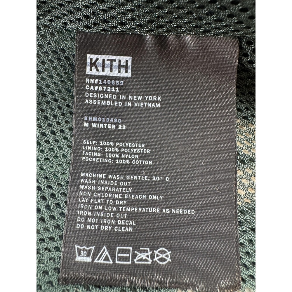 Kith Pinehurst Sherpa Fleece Jacket Mens Large Green All Over Kith Logo Bomber - Picture 8 of 9
